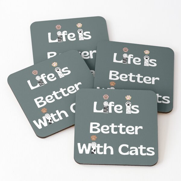 Item preview, Life Is Better With Cats | Cute Cat Lover Quote | Feline Pet Parent Design designed and sold by axiksa10.