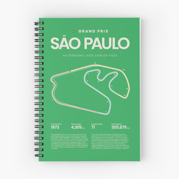Item preview, Interlagos Circuit, Sao Paulo Brazil Motorsport Map designed and sold by archetype prints.
