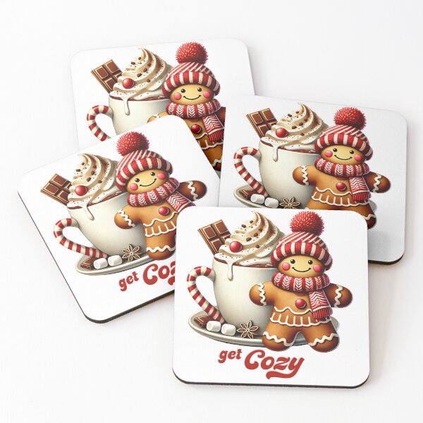 Item preview, Cozy Gingerbread Man & Hot Chocolate designed and sold by Eclectic Monkey.