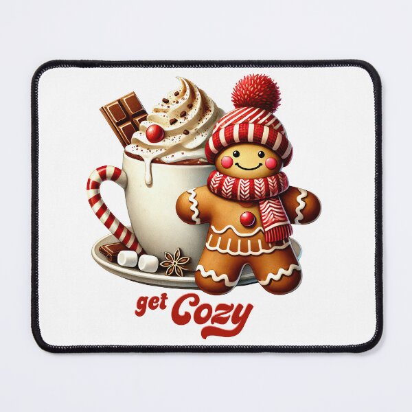 Item preview, Cozy Gingerbread Man & Hot Chocolate designed and sold by Eclectic Monkey.