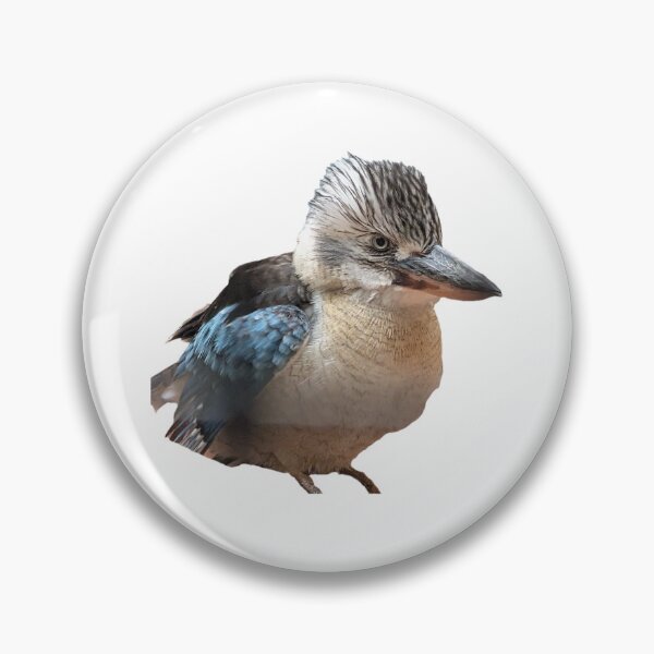 Item preview, blue winged kookaburra facing right designed and sold by FederalFeathers.