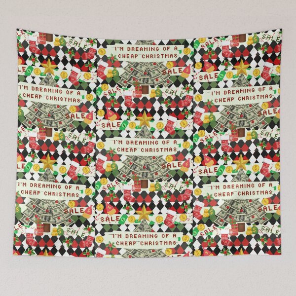 Item preview, I'm Dreaming of a Cheap Christmas | Pixel Art Funny Holiday Design | Inflation & Broke Humor Gift designed and sold by CarolynT95.