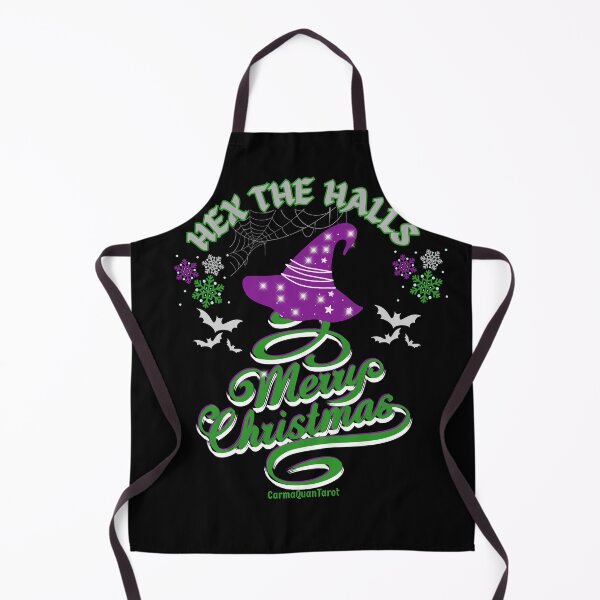 Item preview, Hex the Halls Witchy Christmas Tree | Purple Witch Hat Holiday Art by CarmaQuanTarot designed and sold by CarmaQuanTarot.