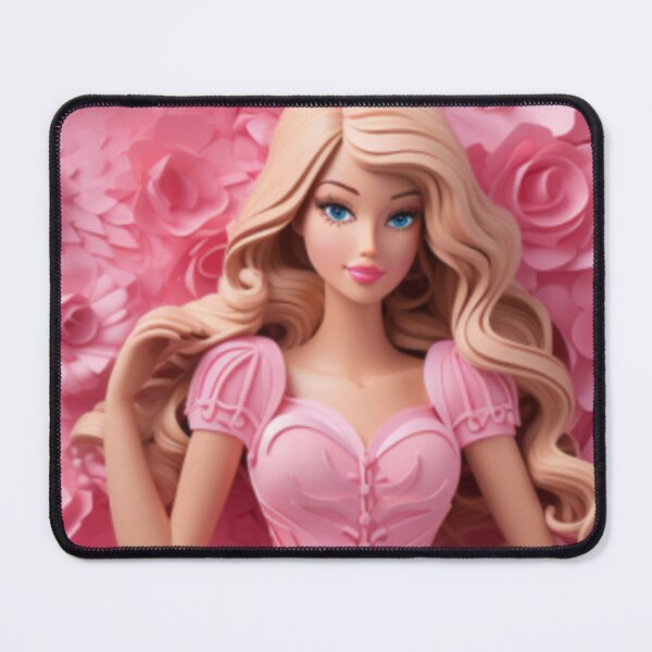 Item preview, Pink Princess Doll Blanket, Pink Fashion Doll Floral Portrait designed and sold by MerryHillStudio.
