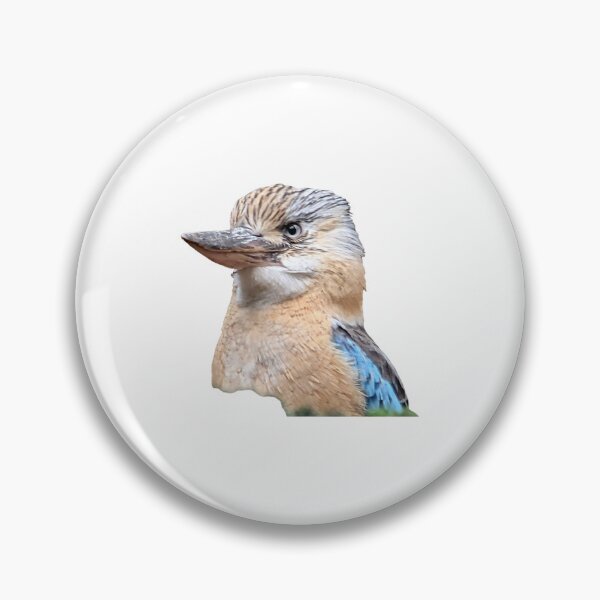 Item preview, blue winged kookaburra facing up designed and sold by FederalFeathers.