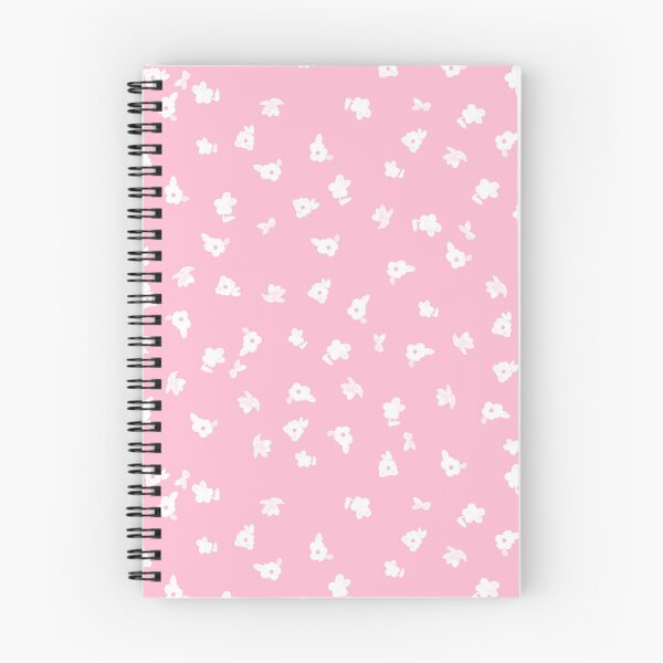 Aperçu de l'œuvre Coquette Dainty Ditsy Floral - Blanc sur Rose Sucre créée et vendue par AshDollCreations.