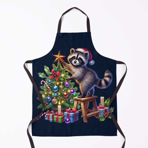 Item preview, Raccoon Decorating Christmas Tree designed and sold by Eclectic Monkey.
