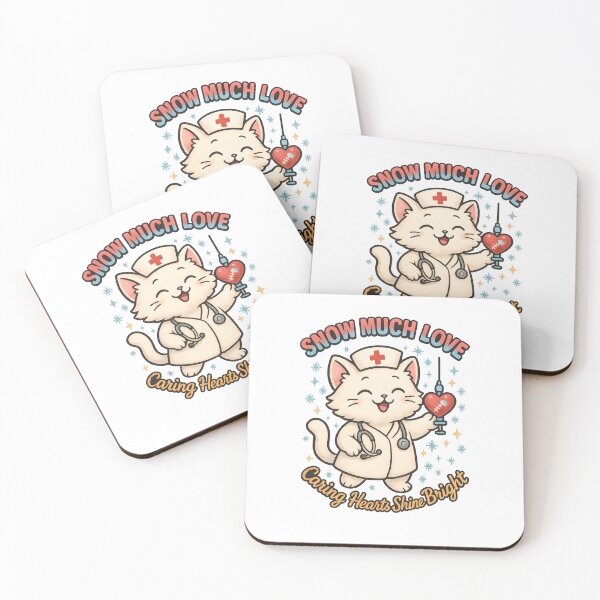 Item preview, Snow Much Love Nurse Cat – Cute Winter Healthcare Heart Injection Design designed and sold by ClinicalHubs.