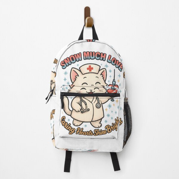 Item preview, Snow Much Love Nurse Cat – Cute Winter Healthcare Heart Injection Design designed and sold by ClinicalHubs.