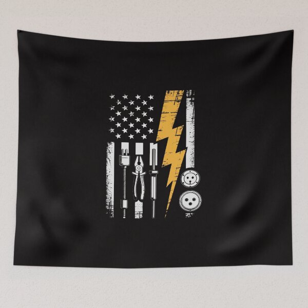 Item preview, Electrician US Flag Tools for Electricians designed and sold by TewonLake.