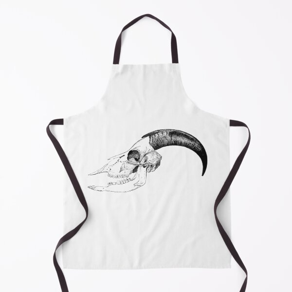 Item preview, Ibex Skull Illustration, Arabian Tahr Skull designed and sold by HawthorneFlame.