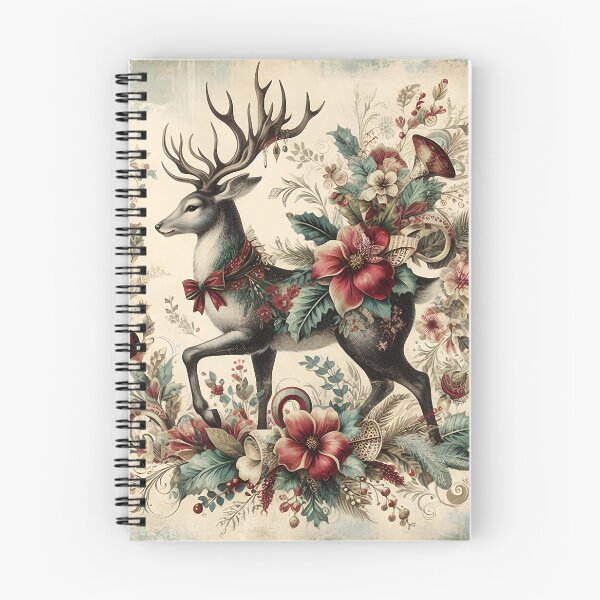 Item preview, Boho Vintage Christmas Reindeer designed and sold by Eclectic Monkey.