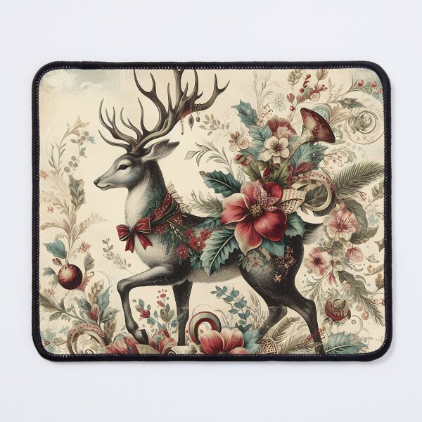 Item preview, Boho Vintage Christmas Reindeer designed and sold by Eclectic Monkey.