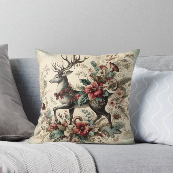 Item preview, Boho Vintage Christmas Reindeer designed and sold by Eclectic Monkey.