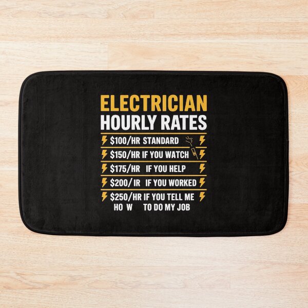 Item preview, Electrician Hourly Rates designed and sold by TewonLake.