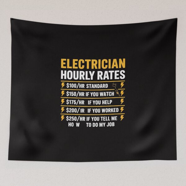 Item preview, Electrician Hourly Rates designed and sold by TewonLake.