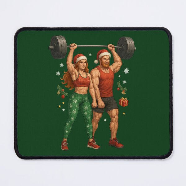 Item preview, Holiday Power Duo - Ginger Fitness Couple Christmas designed and sold by I AM BRO.