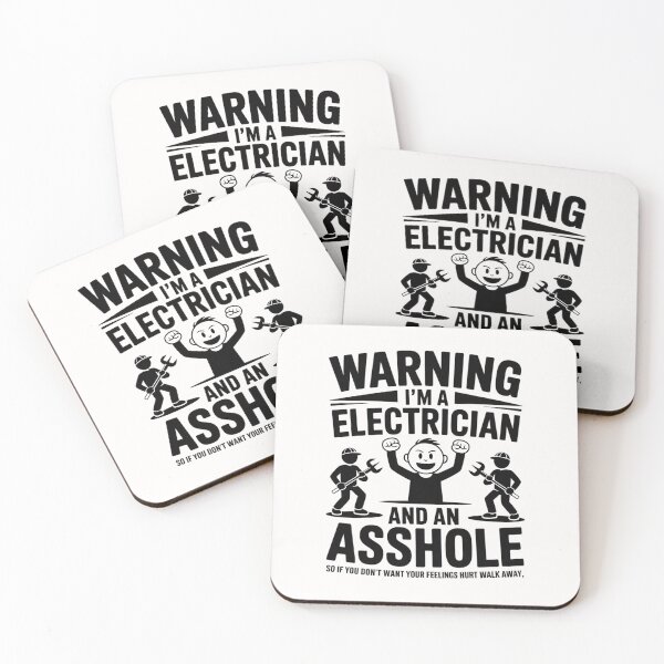 Item preview, Electrician - Warning I'm A Electrician Asshole designed and sold by TewonLake.