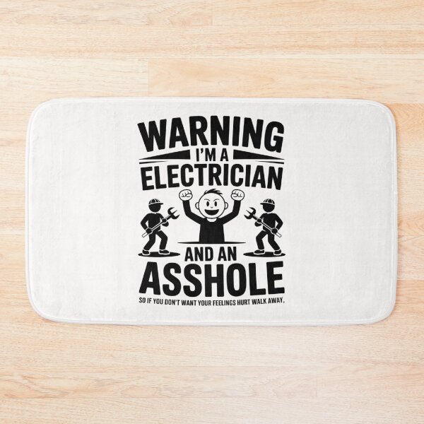 Item preview, Electrician - Warning I'm A Electrician Asshole designed and sold by TewonLake.