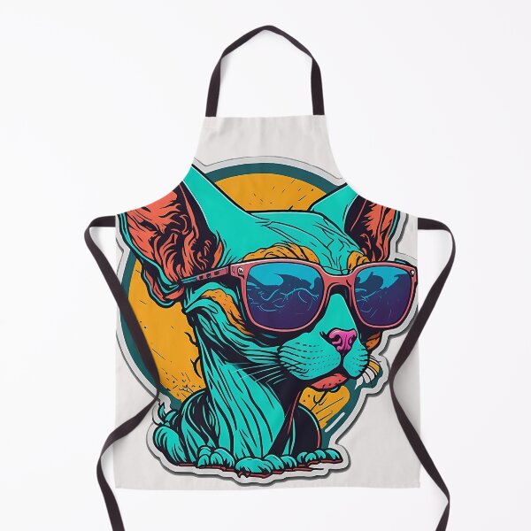 Item preview, Neon Sphinx Cat "CoolCat Vibes" - Vaporwave Tee & Sticker designed and sold by NeonChillVibes.