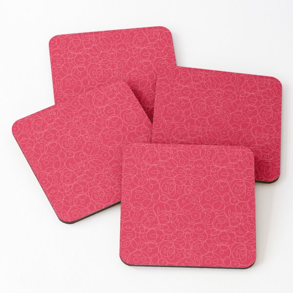 Item preview, A pattern of simple circles of various sizes on a crimson-red background designed and sold by Cherevan.