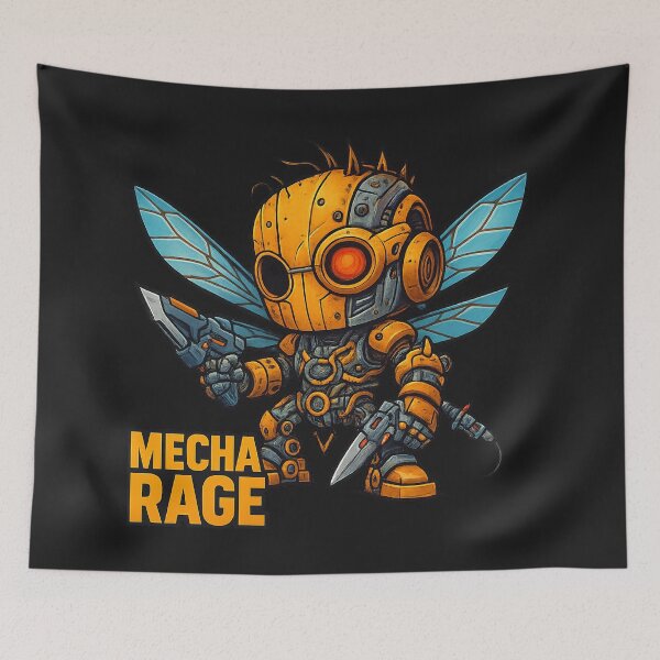 Item preview, Mecha Rage Cyberpunk Battle Wasp designed and sold by Thaivi Design.