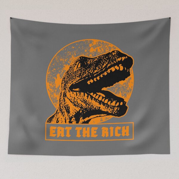 Item preview, EAT THE RICH. STENCIL ORANGE/BLACK. designed and sold by 5hertz.