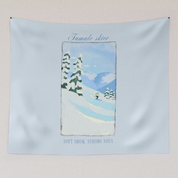 Item preview, Famale Skier Soft Snow, Strong Soul Essential T-Shirt designed and sold by SunflakeStudio.