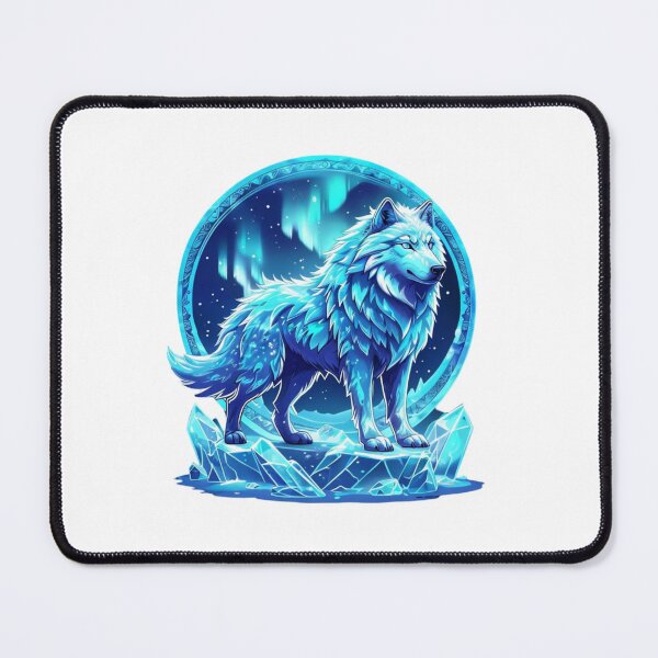 Item preview, Aurora Ice Wolf – Xmas Gift Crest designed and sold by Imaginarium of Chaos falcon88 .