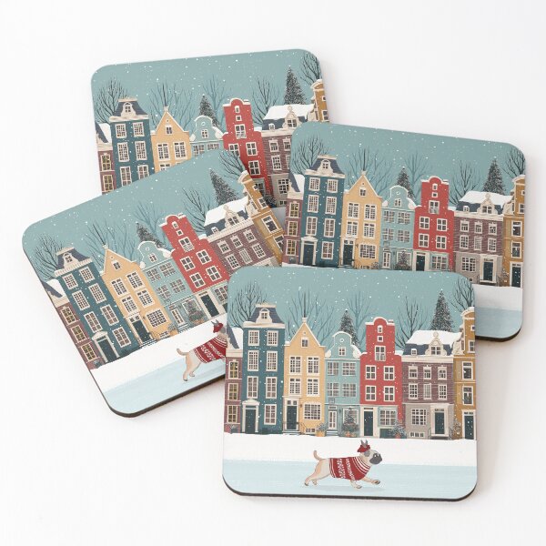 Item preview, Snowy Streets & Frenchie Feet designed and sold by moodyfyit.