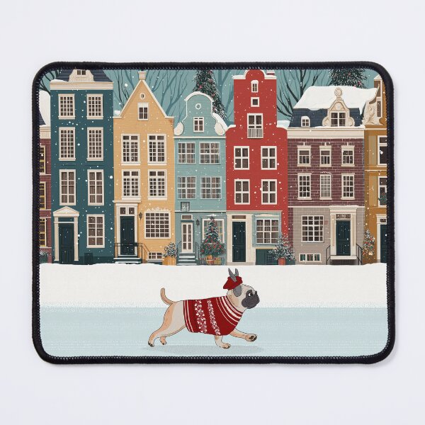 Item preview, Snowy Streets & Frenchie Feet designed and sold by moodyfyit.