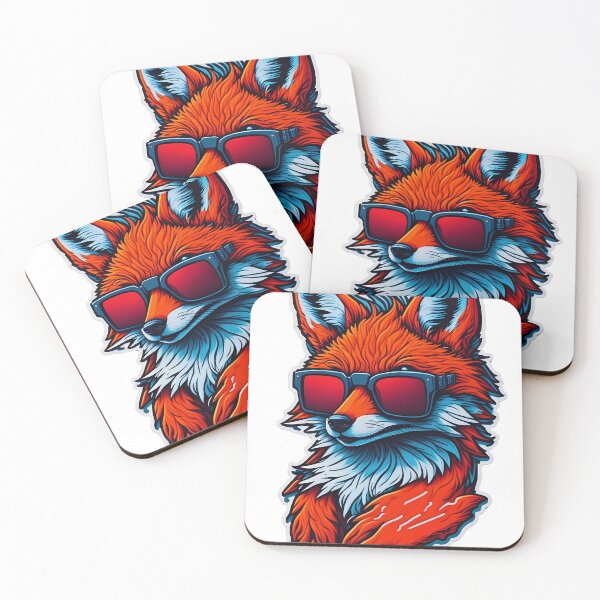 Item preview, Neon Fox "Sly as Heck" Vaporwave Tee & Sticker designed and sold by NeonChillVibes.