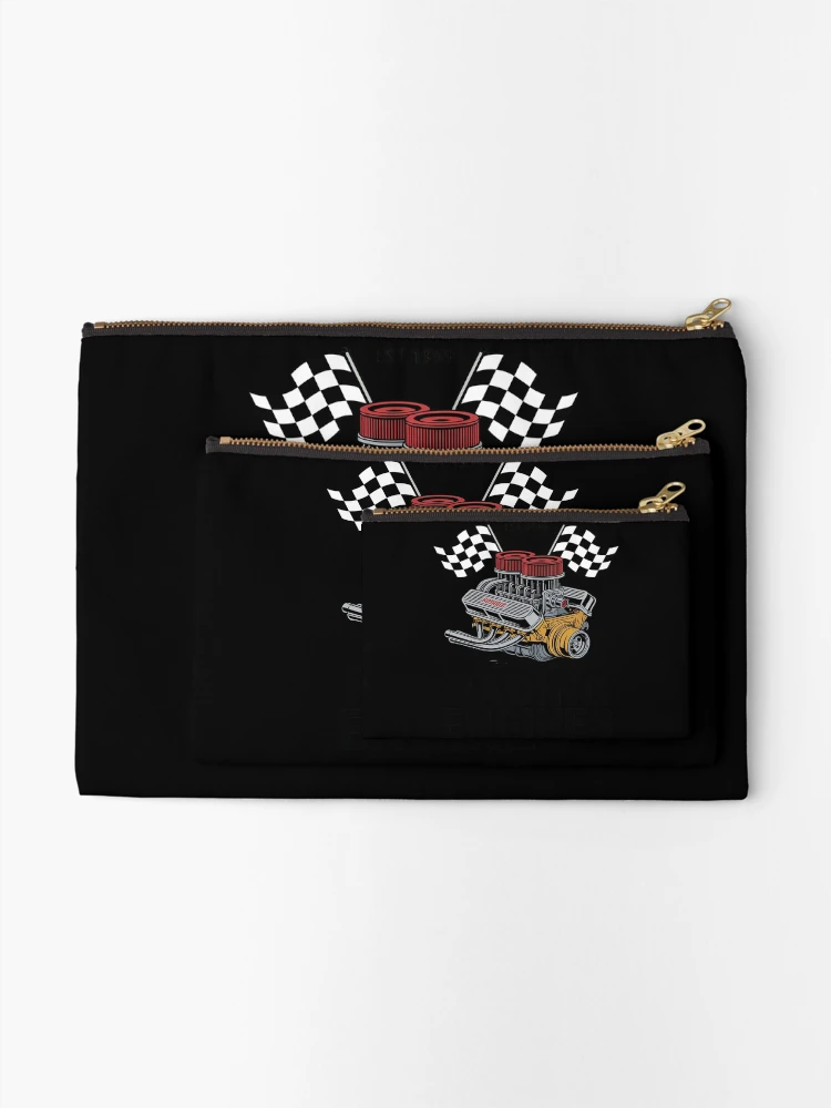 Thumbnail 2 of 4, Zipper Pouch, Drag Racing Car Engine Mechanics Motor Racing designed and sold by RustsyMin.