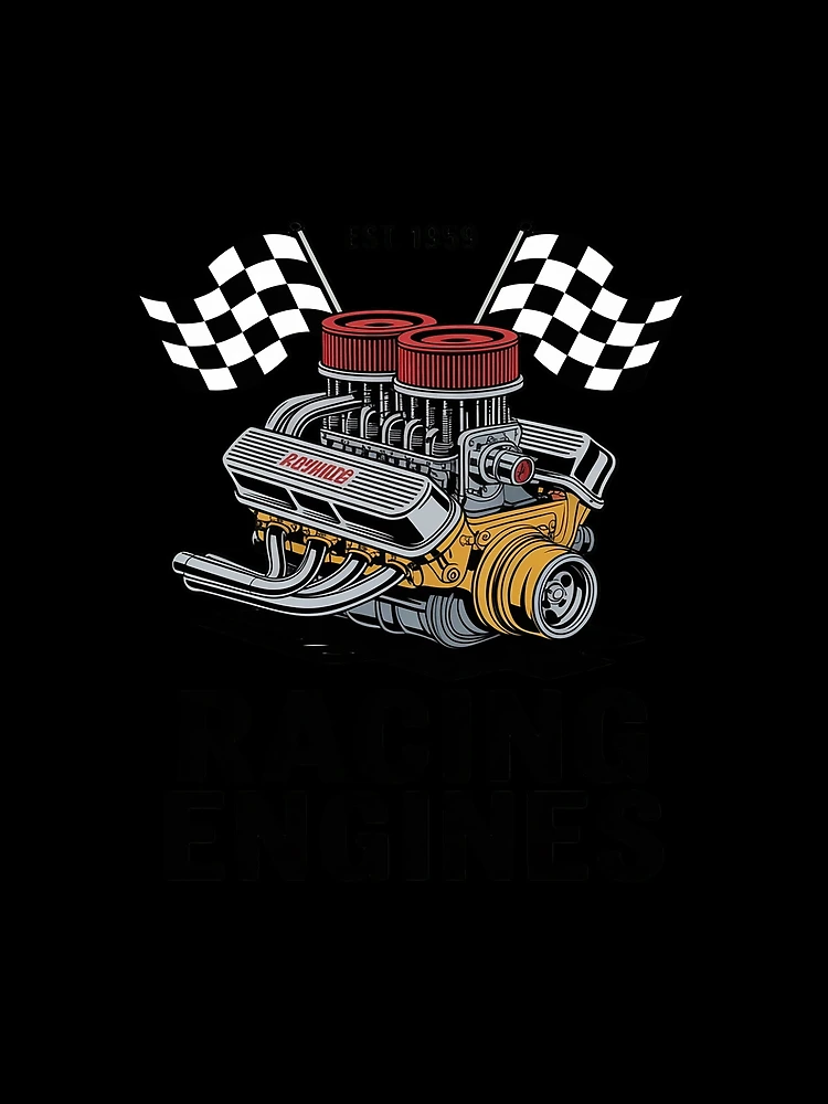 Thumbnail 3 of 3, Scarf, Drag Racing Car Engine Mechanics Motor Racing designed and sold by RustsyMin.