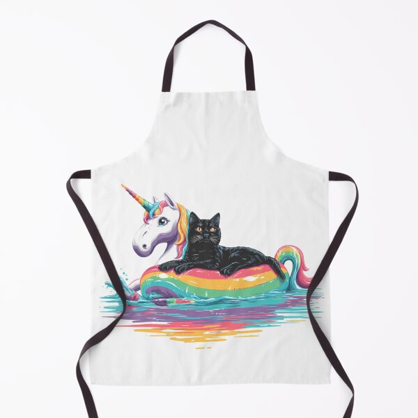 Item preview, Black Cat Rainbow Unicorn Floatie II designed and sold by WolfmanProphecy.