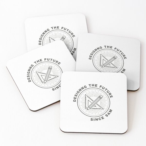 Item preview, Architect Designing The Future Since 9AM Funny Vintage Drafting Badge designed and sold by PRINTED ..
