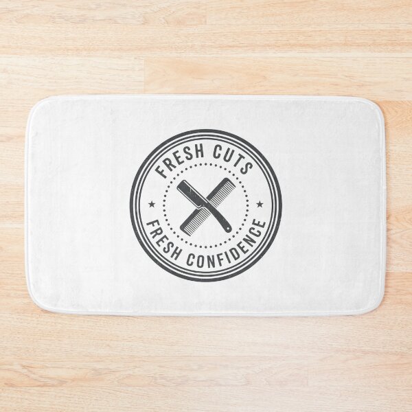 Item preview, Barber Fresh Cuts Fresh Confidence Vintage Minimalist Comb Badge designed and sold by PRINTED ..