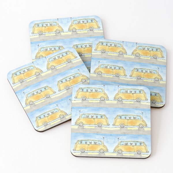Item preview, Yellow family car pattern hand drawn designed and sold by Boy and Belugee.