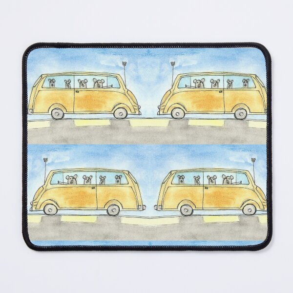 Item preview, Yellow family car pattern hand drawn designed and sold by Boy and Belugee.