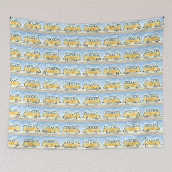 Item preview, Yellow family car pattern hand drawn designed and sold by Boy and Belugee.