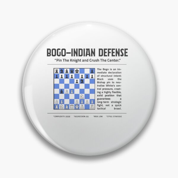 Item preview, BOGO-INDIAN DEFENSE Chess T-Shirt | Pin The Knight. Crush The Center. designed and sold by Sorcend.