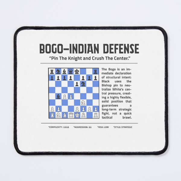 Item preview, BOGO-INDIAN DEFENSE Chess T-Shirt | Pin The Knight. Crush The Center. designed and sold by Sorcend.