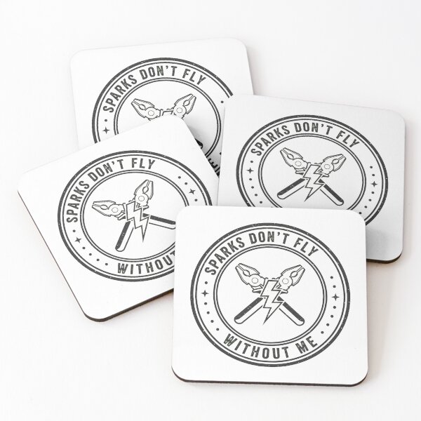 Item preview, Electrician Sparks Don't Fly Without Me Vintage Power Badge Gift designed and sold by PRINTED ..