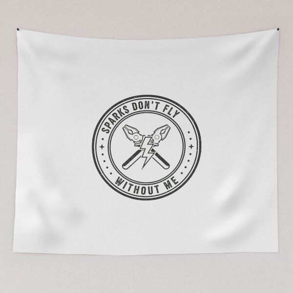Item preview, Electrician Sparks Don't Fly Without Me Vintage Power Badge Gift designed and sold by PRINTED ..
