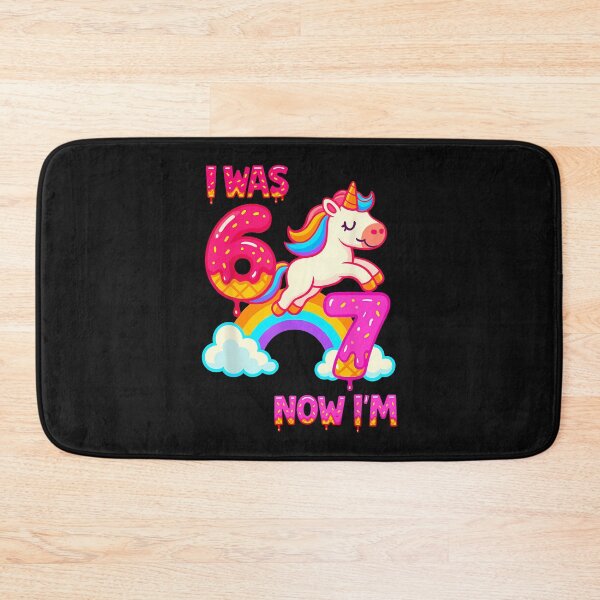 Item preview, 7 Year Old Birthday 67 Was 6 Now I'M 7 Dabbing Unicorn Girls designed and sold by facegm.