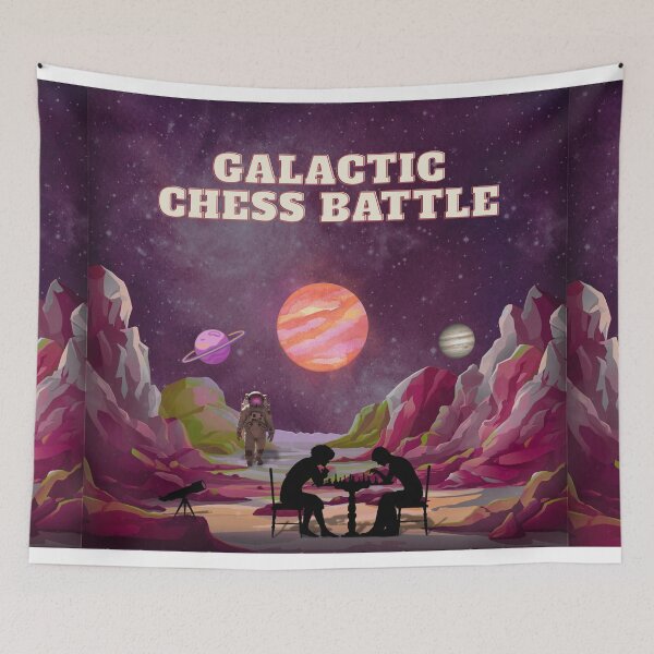 Item preview, Galactic Chess Battle – Cosmic Strategy Art designed and sold by ByAurafy.