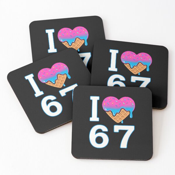 Item preview, I Love 67 Meme Heart 6 7 Merch Stuff Six Seven Ice Cream designed and sold by facegm.