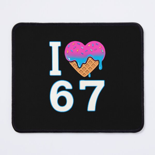 Item preview, I Love 67 Meme Heart 6 7 Merch Stuff Six Seven Ice Cream designed and sold by facegm.