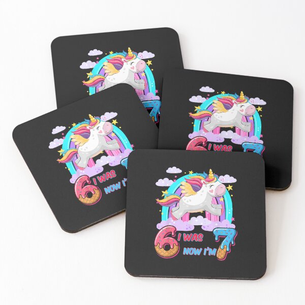 Item preview, I Was Six Now I'M Seven Dabbing Unicorn 67 Meme 7Th Birthday designed and sold by facegm.