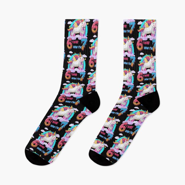 Item preview, I Was Six Now I'M Seven Dabbing Unicorn 67 Meme 7Th Birthday designed and sold by facegm.